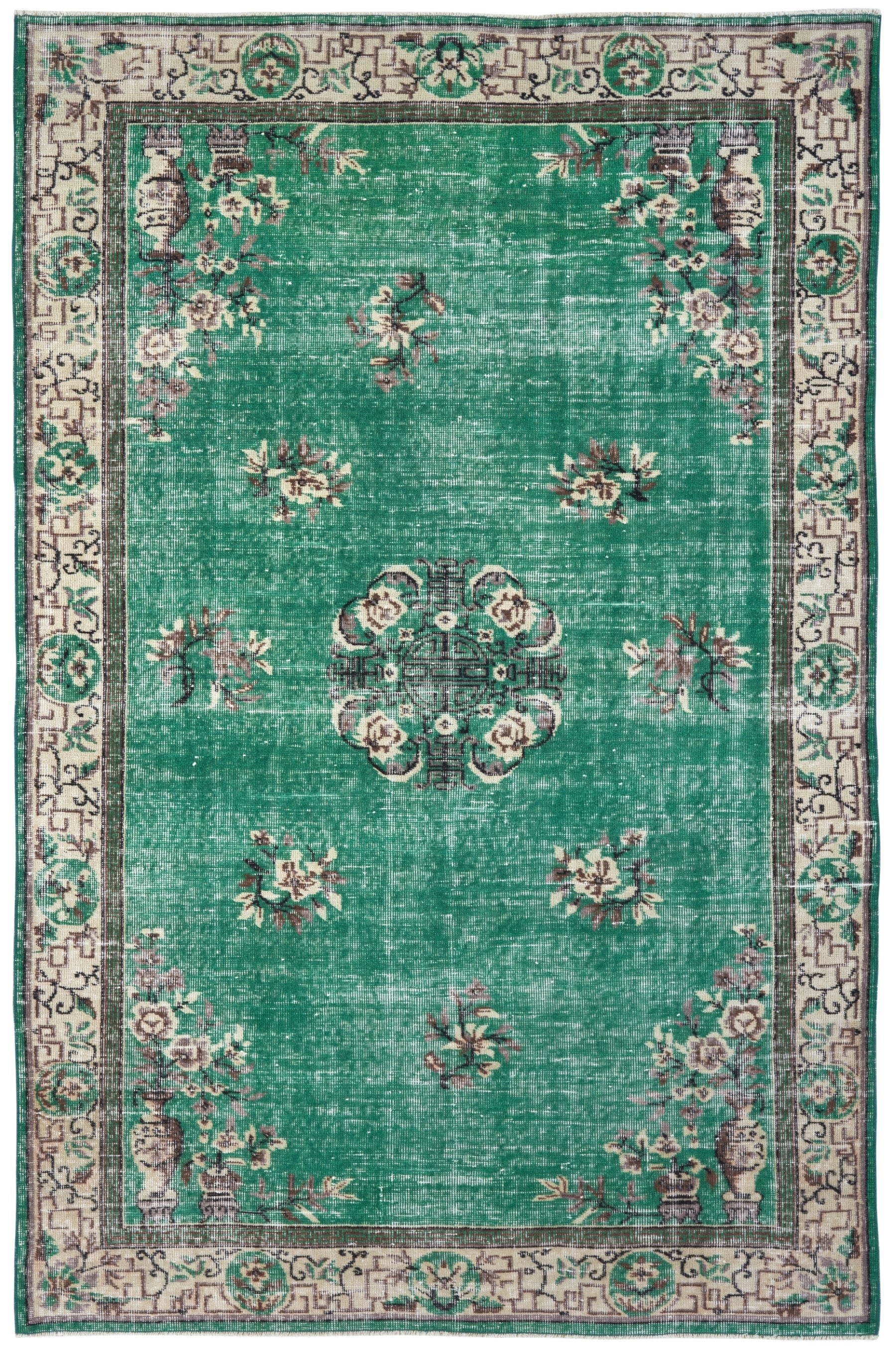 nuLOOM Reiko Vintage Persian Green 4 ft. x 6 ft. Area Rug